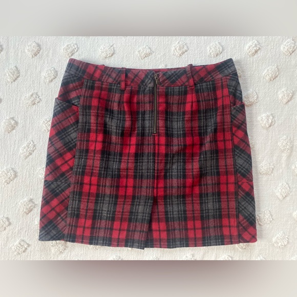 Vintage Eddie Bauer Plaid Tartan Wool Academia Mini Skirt Fall Winter Size 10 - Picture 4 of 10
